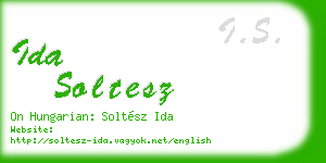 ida soltesz business card